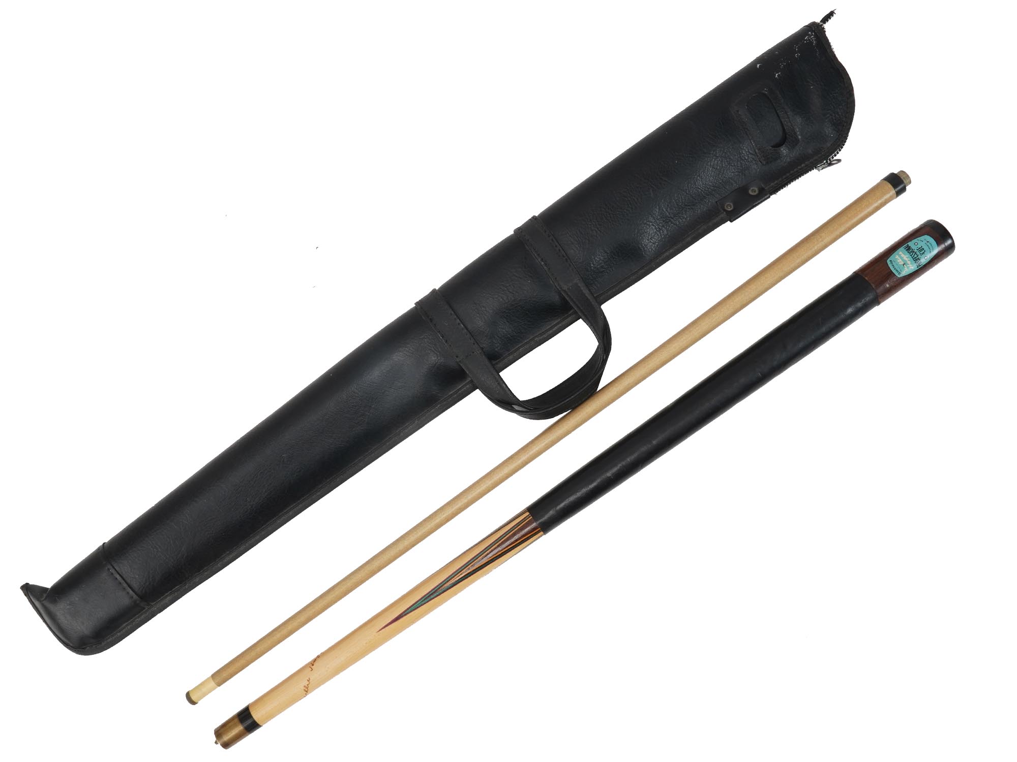 PROFESSIONAL WOOD BILLIARD POOL CUE STICK IN CASE PIC-1